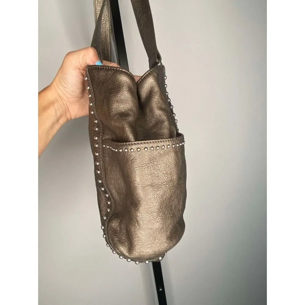 Brighton Andie bronze leather Pretty Tough‎ collection studded shoulder bag
